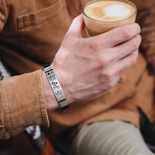 Мужской силиконовый браслет с застежкой из нержавеющей стали ID TAG 12 знаки браслеты зодиака для мужчин пара унисекс ювелирные изделия