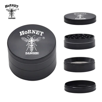 

HORNET Metal Tobacco Herb Grinder With Pollen Catcher Tray 63MM 4 Piece Razor-Sharp Teeth Zinc Alloy Smoking Herb Grinders