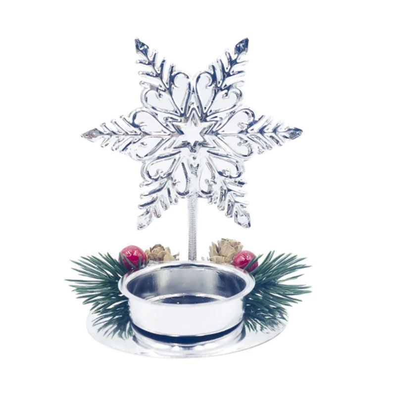 UV0953SC Christmas Red Pine Cone Splice Candlestick Creative Christmas Desktop Decor Crafts Unique Household Festival Decor Supplies - Цвет: UV0953SC