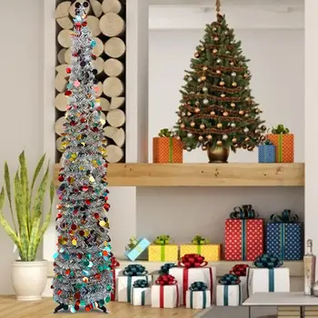 

Foldable Christmas Tree Colored PVC Christmas Ornament For Home Decoration New Year's Christmas Tree Christmas Decor For Home