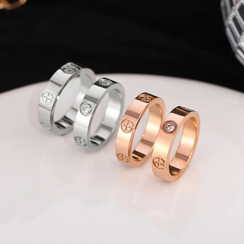Screw Rings Phillips Nail Shape Women Jewelry Size 5 To 10