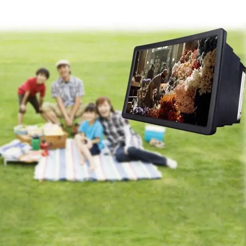 Мобильный телефон видео экран 3D Лупа усилитель HD видео усилительный Настольный складной портативный универсальный держатель Защита для глаз