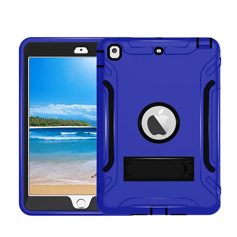 Black and Dark Blue Чехол для iPad Mini 1 2 3 чехол для планшета с подставкой противоударный прочный защитный чехол для iPad Mini QTZ02 - Цвет: Black and Dark Blue