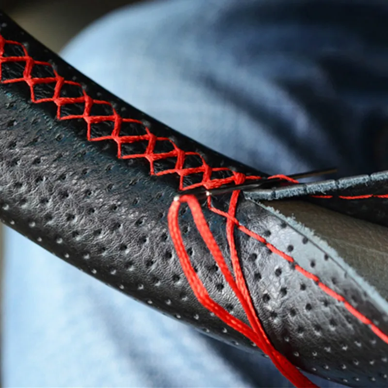 

Braid On leather Steering Wheel Cover for opel astra opel vectra b octavia 2 zafira b citroen xsara picasso