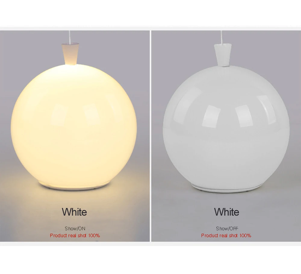 Balloon Pendant Light Children Room Lamp Dia 25cm 6 Colors Acrylic fixture home deco Bedroom E27 Energy-saving Lamps Dropship - Цвет корпуса: Белый