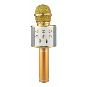 

4 In 1 LED RGB Wireless Bluetooth Karaoke Mini Microphone USB Speaker for Home KTV C66