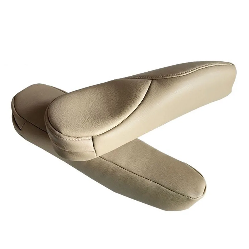 Beige 07 to 09 2PCS Soft Anti Scratch Protection Wear Resistant PU Leather Durable Seat Car Armrest Cover Easy Install For Honda CRV 2007-2009 - Название цвета: Beige 07 to 09