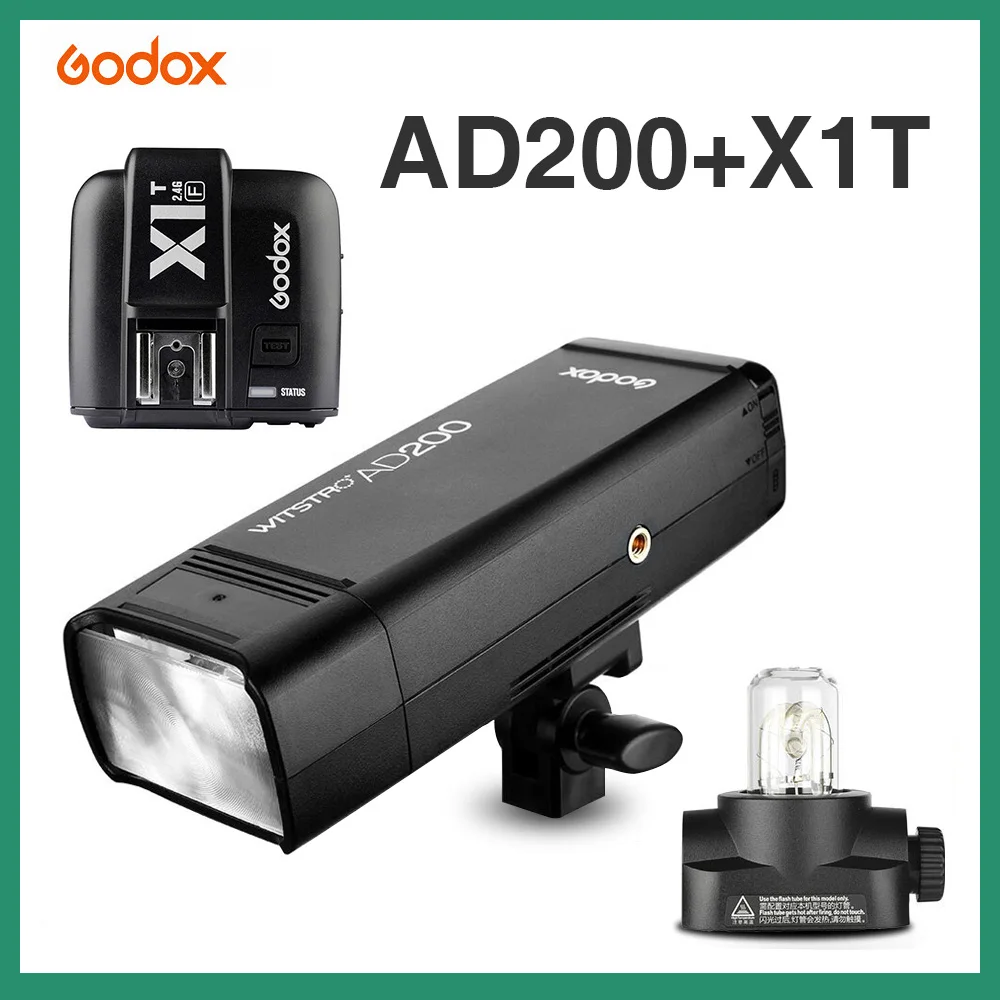 AD200 add X1TS Карманный светильник-вспышка GODOX AD200 ttl 2,4G HSS 1/8000s с двойной головкой 200Ws с литиевой батареей 2900 мАч, светильник-вспышка - Цвет: AD200 add X1TS