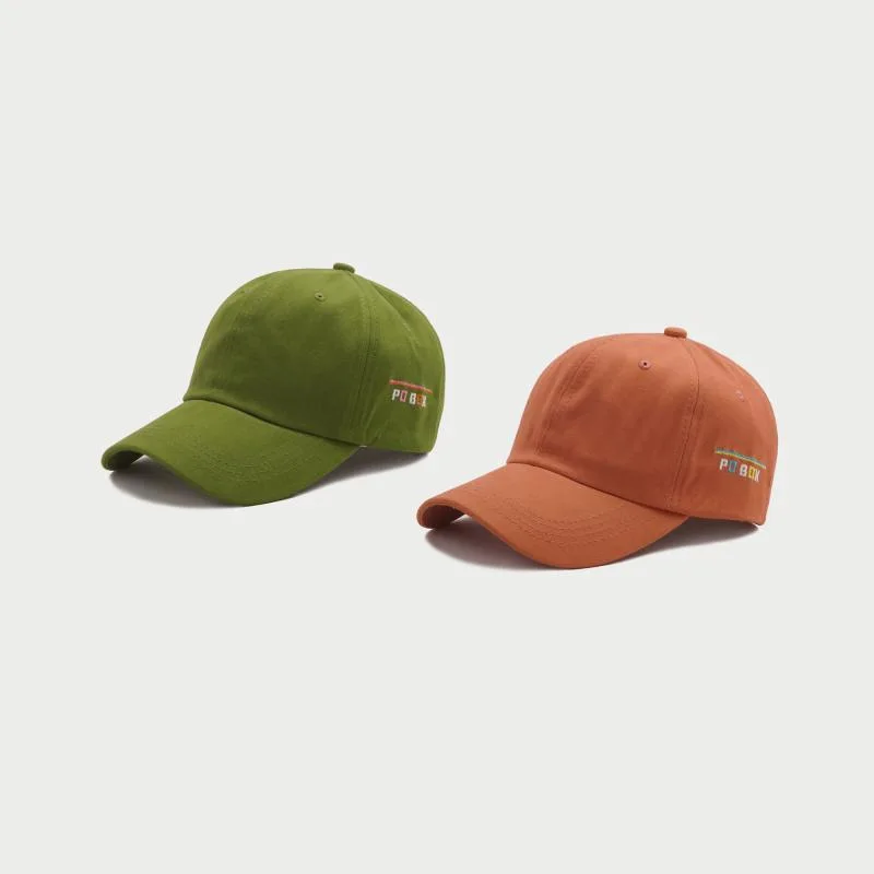 

Hat Female Summer Trendy Letters Embroidered Baseball Cap Men's Avocado Green Topee Korean-style Casual Soft Top Brim Hat