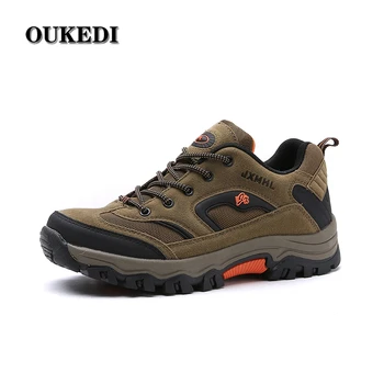 

Hiking Shoes for Male Real Leather Non-slip Outdoor Hiking Boots Trekking Shoes Waterproof Sport Sneakers 45 46 47
