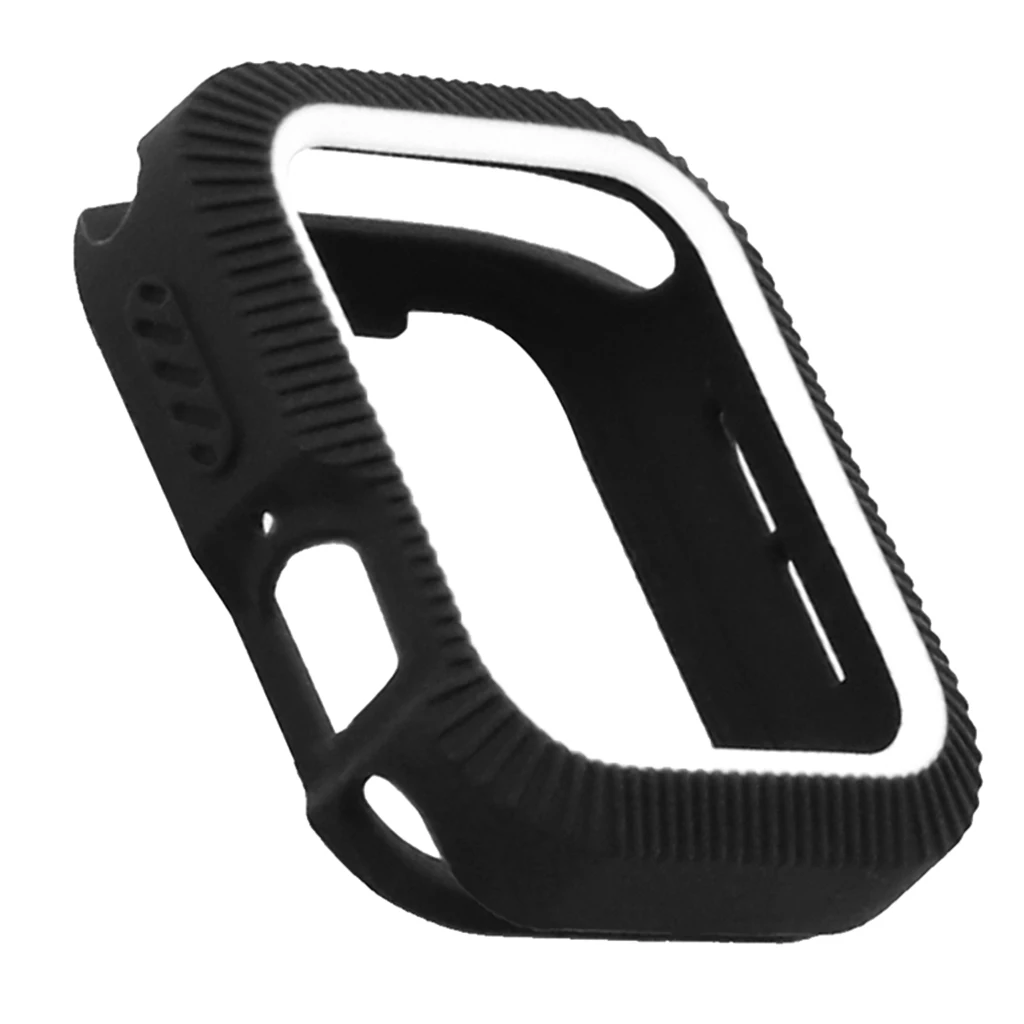 Candy Silicone Case Cover for Apple Watch Series 4 Colorful Cover Protector for iWatch 44mm Ultra-thin Frame Protective Case