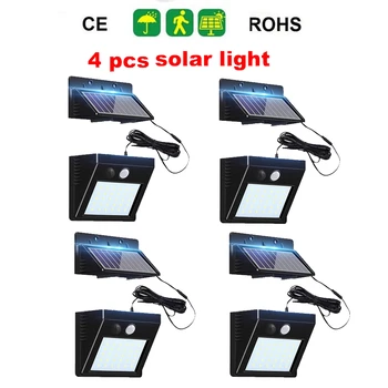 

2/4pcs 100/56/30 LED Solar Power Street Light PIR Motion Sensor Lamps Garden Security Lamp Outdoor Street IP65 Waterproof Wall L