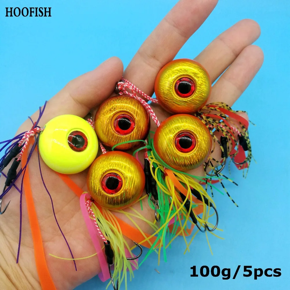 HOOFISH 50 г/60 г/80 г/100 г джиг голова с юбкой свинцовая джиг приманка для джига в соленой воде свинцовая Тонущая джиг