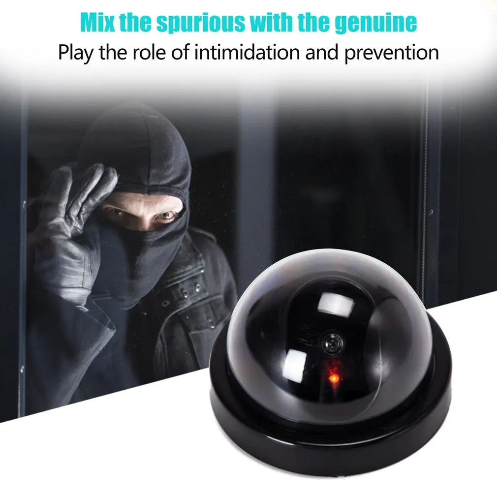 Имитация Камеры Скрытого видеонаблюдения Поддельные Дома Dome Dummy камера Камера с красными вспышками круглый светодиодный светильник безопасности Камера в помещении/на открытом воздухе