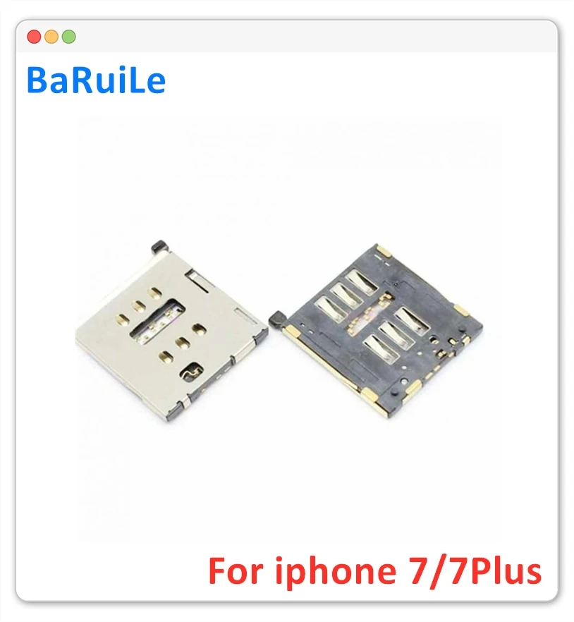 BaRuiLe, 5 шт., устройство для чтения sim-карт, держатель лотка, слот для iphone 7 Plus, 7 P, Разъем для карты, запасные части разъема