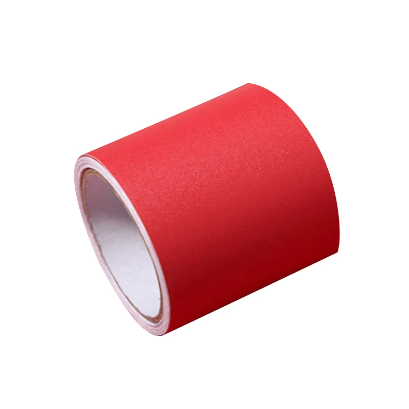5 м* 10 см мраморный бордюр наклейки ПВХ самоклеющиеся декоративные линии талии водонепроницаемый граница обоев подоконник напольные наклейки - Цвет: Matte Red