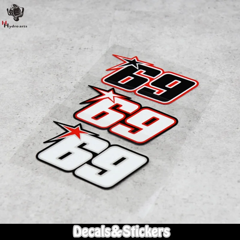 NO.LN161 NO.69 Driver 3M Material Reflective Stickers MOTO GP Car Sticker Decals Racing Motorcycle | Автомобили и мотоциклы