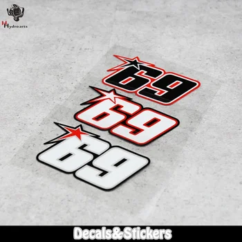 

NO.LN161 NO.69 Driver 3M Material Reflective Stickers MOTO GP Car Sticker Decals Racing Stickers Motorcycle