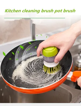 

Clean dishwashing Brush Pot Brush Automatic Liquid Dish Brush decontamination Plus Detergent Brush