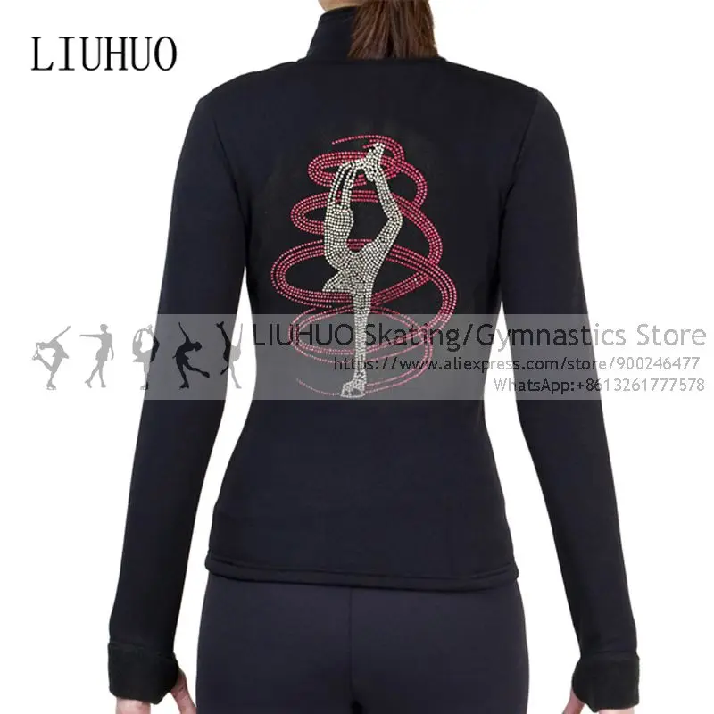 Figure Skating Jackets Girls Children Long sleeves Women Skiing Roller ice skating shirts Skating training Practise wear