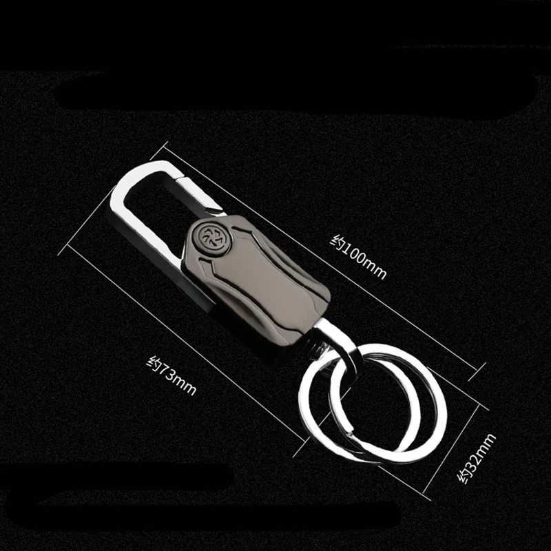 Multifunctional Heavy Duty Keychain Corkscrew, Car Keychain Spinner Key  Ring Bottle Opener 360 Degree Bearing Silent Rotation Design Key Ring