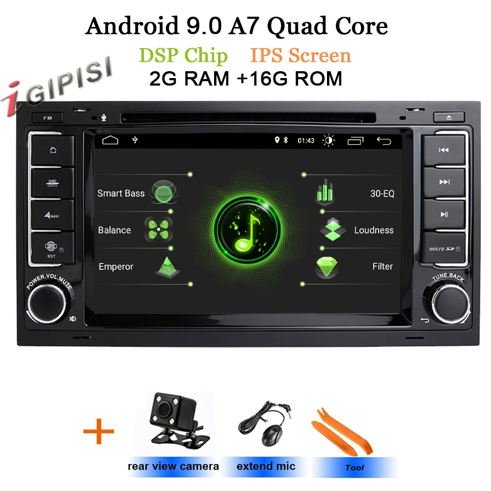 64G Автомагнитола для VW Volkswagen Touareg T5 Transporter Multivan, Android 9,0 автомобильный dvd-плеер gps стерео радио ips DSP чип - Цвет: DSP-IPS  2G A7