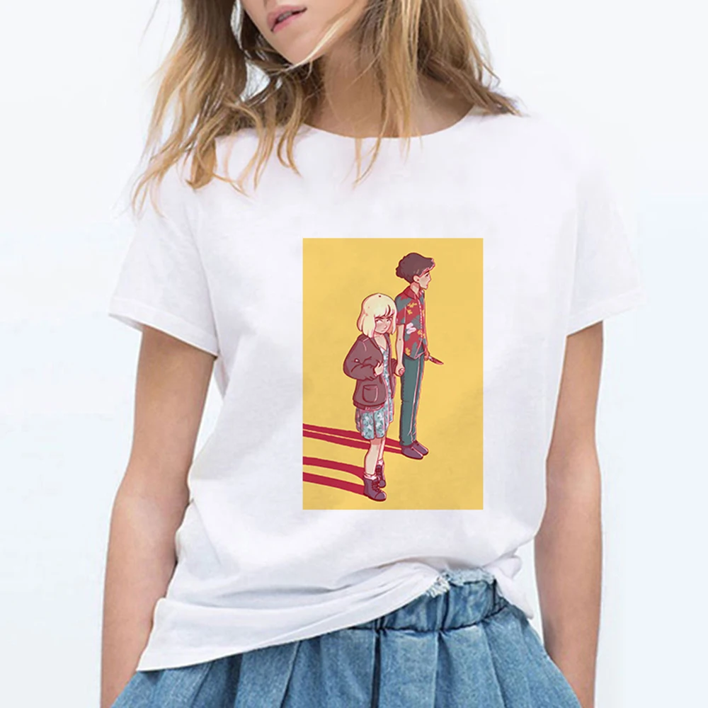 Летняя уличная футболка в стиле Харадзюку, футболка с принтом «Конец света», Женская Эстетическая одежда, повседневная футболка в стиле панк, женская футболка - Цвет: 19bk1258