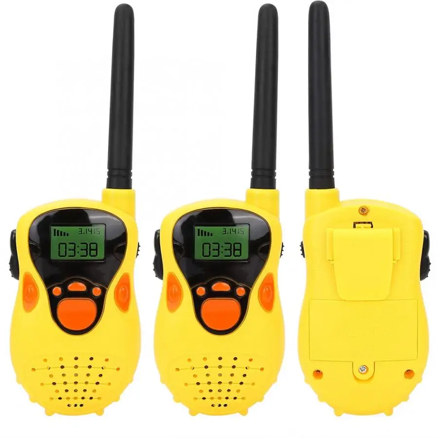 Mini interfone de rádio eletrônico, walkie talkie de 80-100m, brinquedo para as crianças, jogo de interação para o ar livre presente