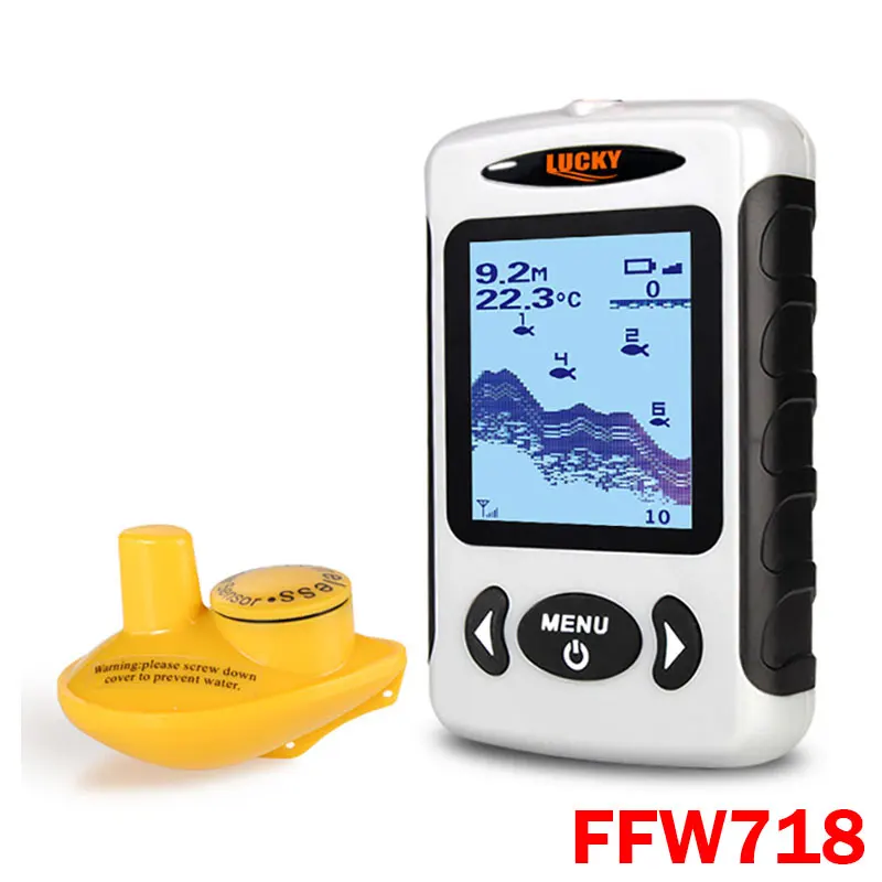 LUCKY Fishing Finder Color Display Portable Sonar Sounder Fishfinder Sonar For Fishing English Display