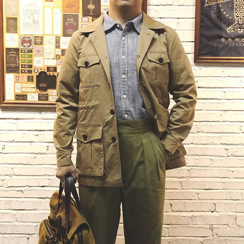 60% OFF WT-0008 Read Description! cotton vintage safari jacket bush jacket