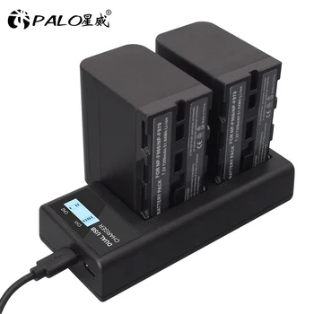 

PALO NP-F970 NP-F960 Battery Charger LCD Dual Charger for Sony NP F970 F960 F550 F570 camera battery