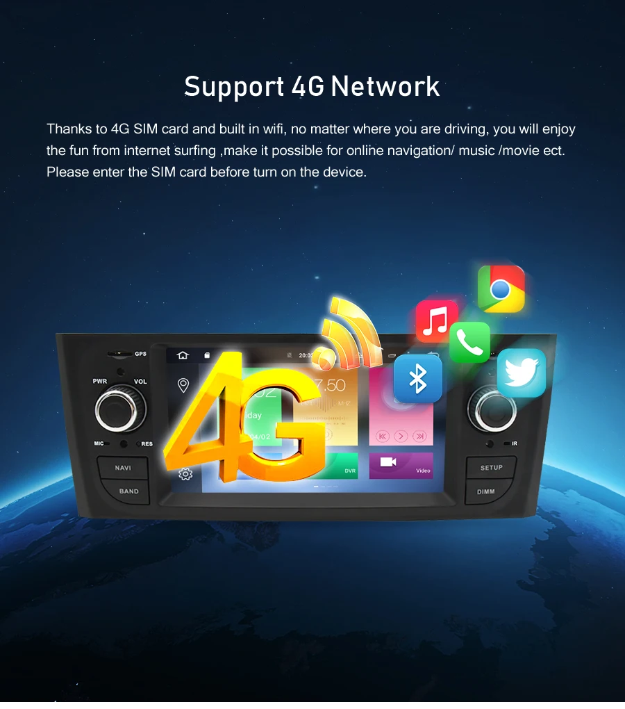 Cheap IPS Screen Android 9.0 Car Radio GPS Navigation Multimedia Stereo For Fiat Grande Punto Linea 2006-2012 DVD WIFI Bluetooth 6