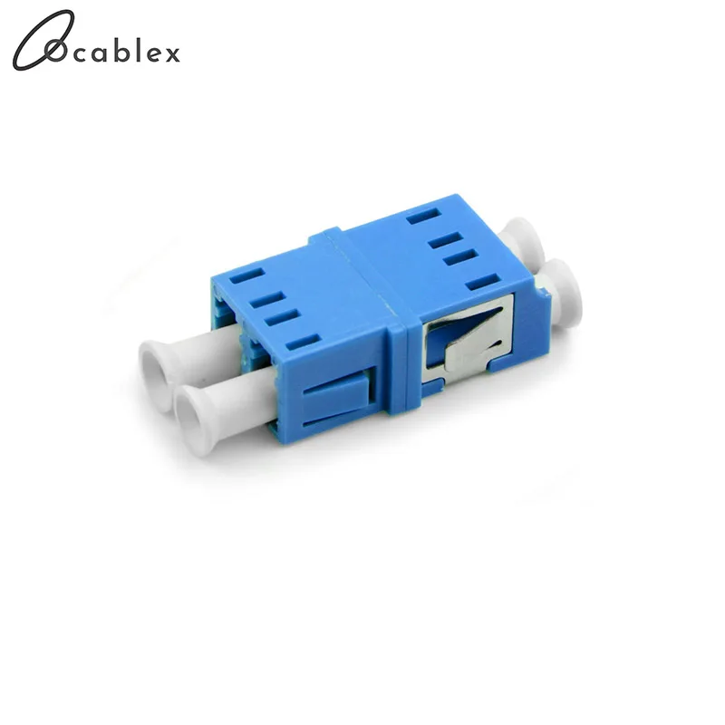 50 шт./лот LC оптоволоконный адаптер FTTH DX SM Дуплексный UPC фланцевый соединитель