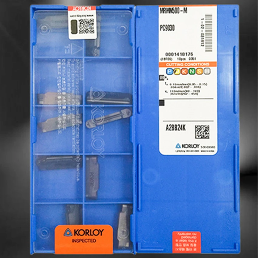 KORLOY MRMN200-M PC9030/MRMN300-M PC9030/MRMN400-M PC9030/MRMN500-M PC9030 ЧПУ твердосплавные пластины отрезной вставка для прорезания канавок 10 шт./кор