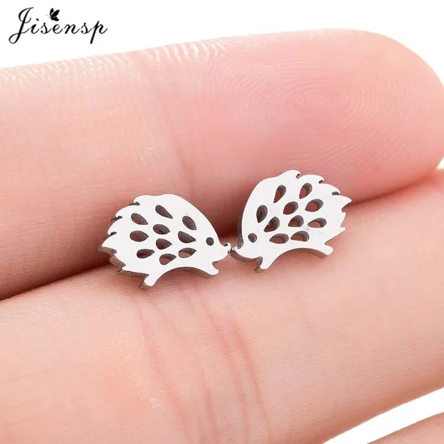 Mini Stainless Steel Earings Fashion Jewelry Small Animal Ear Studs Punk Cross Star Dragon Ballet Stud Earrings Pendientes Gifts GED069