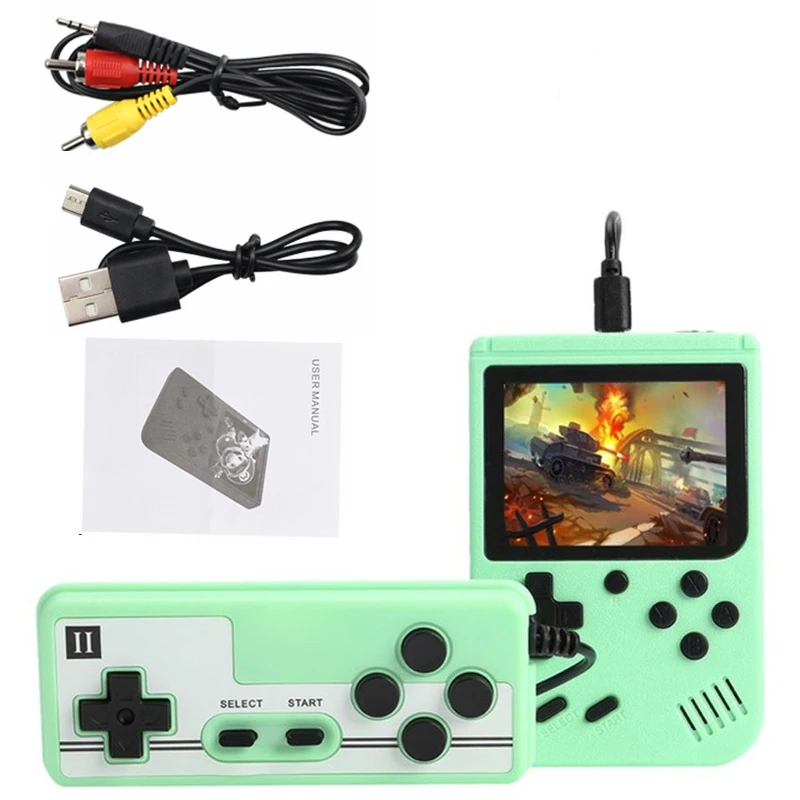 Retro Console Double Handheld Game Player Battery 3.0 Inch LCD Built-in 400 Video Games Gift for Kids Classic Videoconsolas 