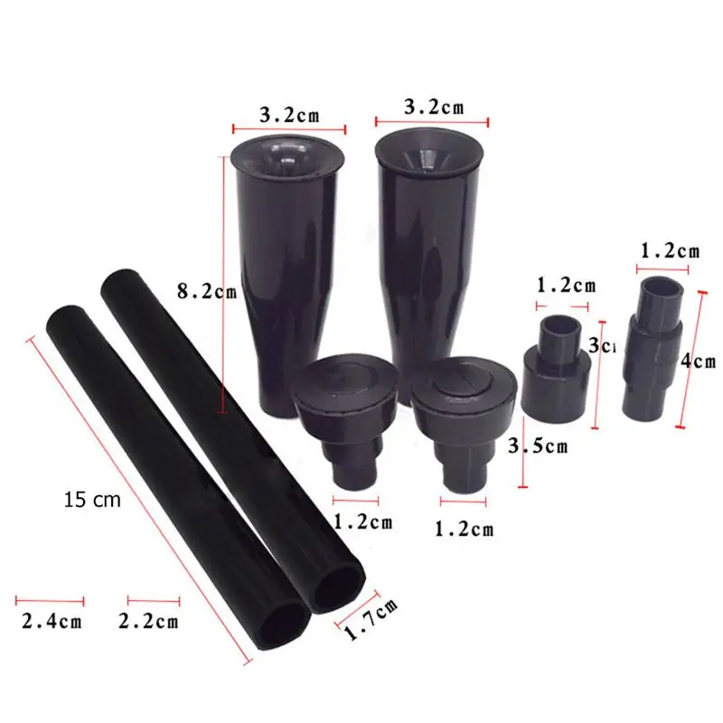 8pcs Fountain Pump Nozzle Set Multifunction Plastic Waterfall Garden Spray Heads for Pool Pond Fountain Submersible Pump