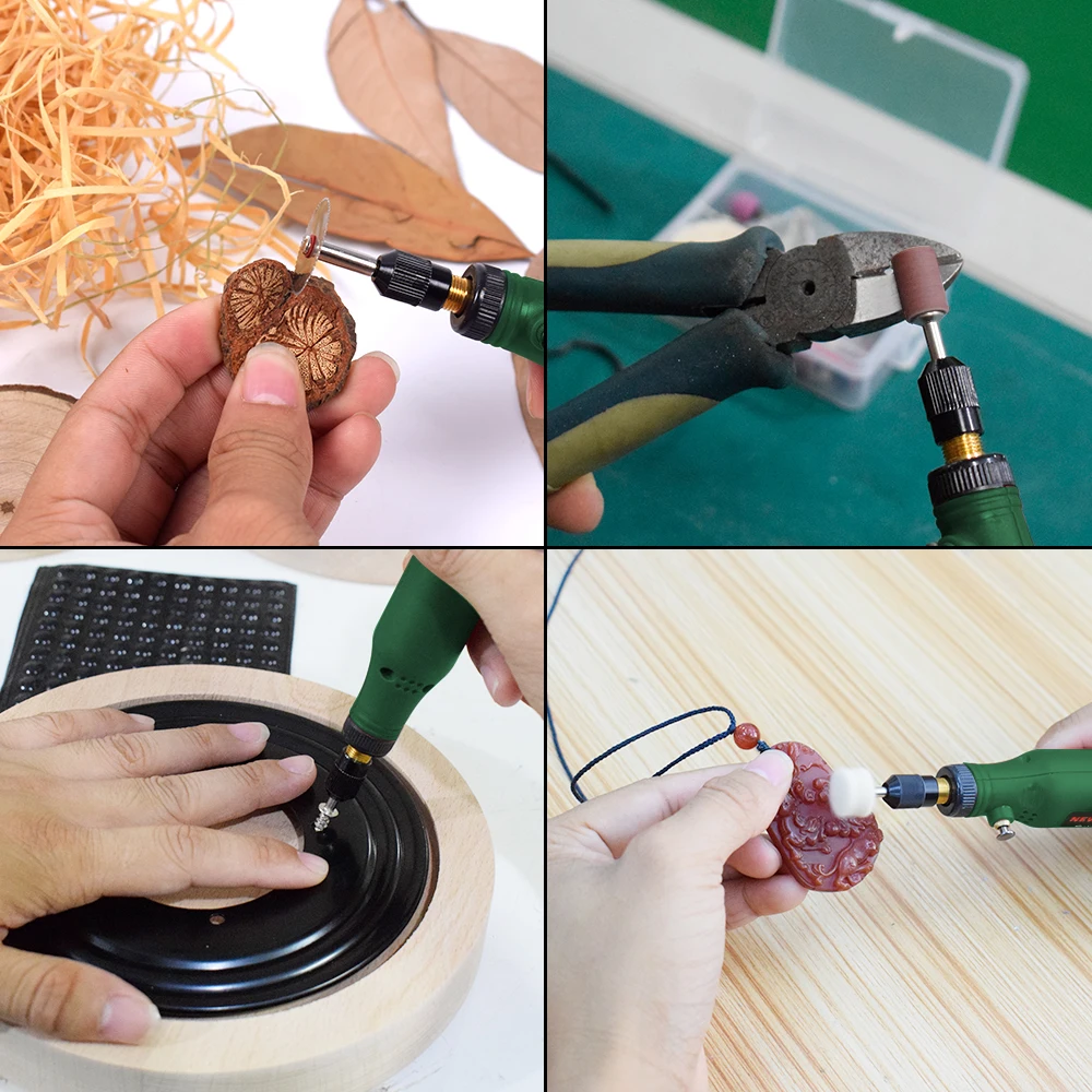 NEWACALOX USB Charging Variable Speed Mini Grinder Machine Rotary