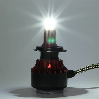 

Car LED Headlight White Replacement Lamps Motorcycles 1 Pair Parts 30000LM 200W 65x35mm