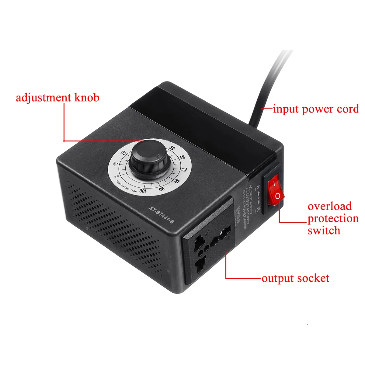 Новое поступление 220V 4000W EU Plug Электронный Напряжение регулятор Температура мотор Скорость вентилятора контроллер Диммер электрические инструменты
