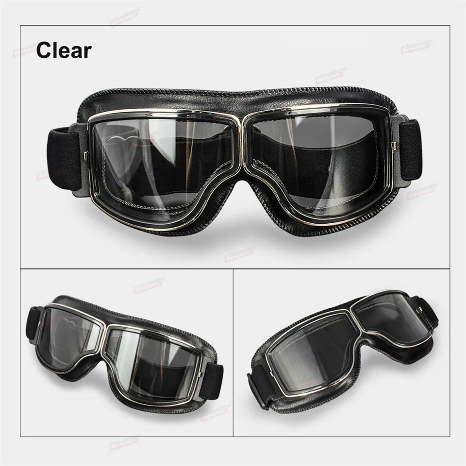 Модные ретро очки для мотокросса, линзы для скутеров, внедорожные защитные очки, очки для мотоцикла, велосипеда, ATV, мотоциклетные очки