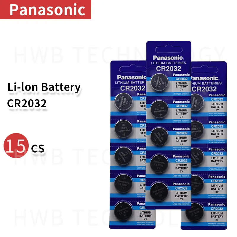 15 шт. оригинальная Совершенно новая батарея для PANASONIC cr2032 3 в Кнопочная батарейка