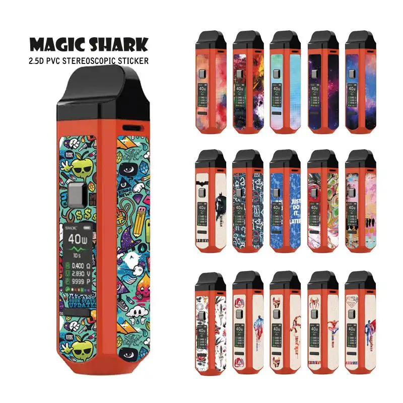 Чехол с изображением волшебной акулы и граффити Бэтмена для Smok RPM40 Vape Pod |