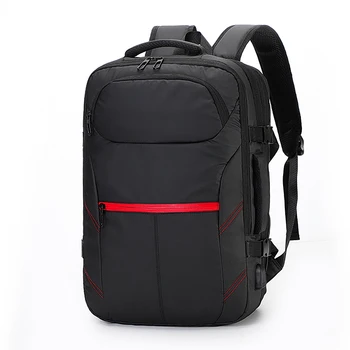 

Casual Solid Color Material Oxford Man's Backpack Multi-functional Large-capacity Student Schoolbag Simple Bag Laptop Backpack