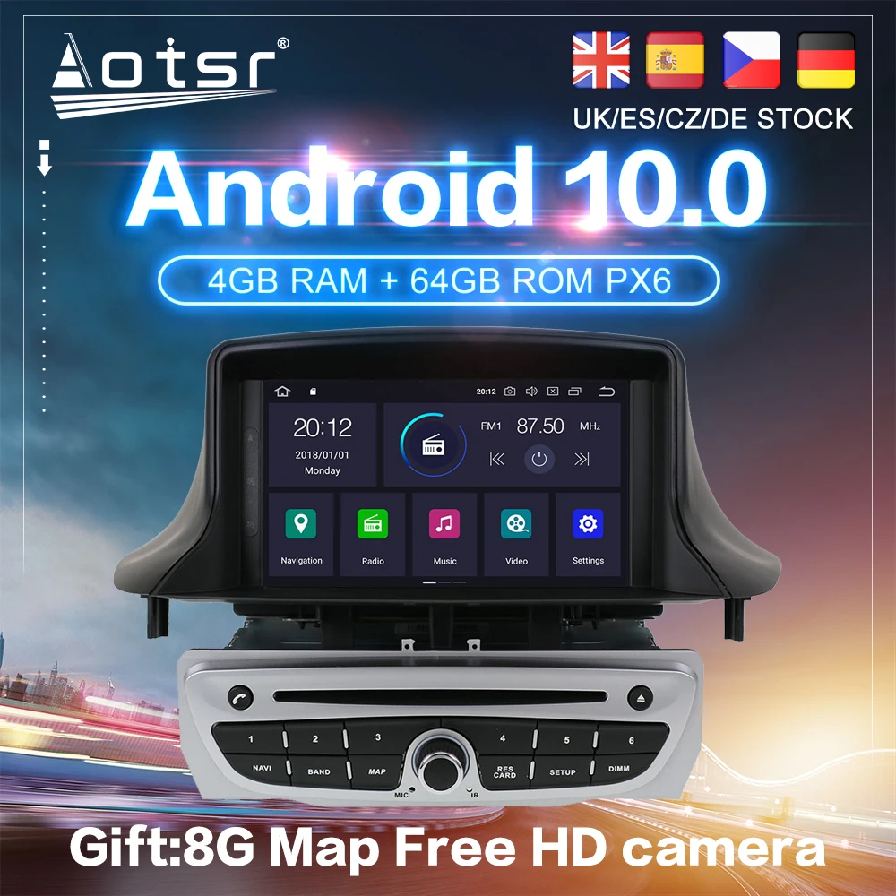 Автомагнитола PX6 для Renault Megane 3 2008-2014 с GPS-навигацией головное устройство