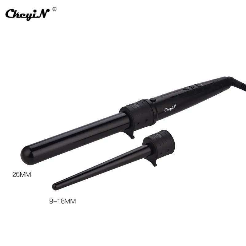 Ckeyin Curling Iron Hair Curler 9-32MM Professional Curl Irons 0.35 to 1.25 Inch Ceramic Styling Tools Hair Tong Exchangeable 45