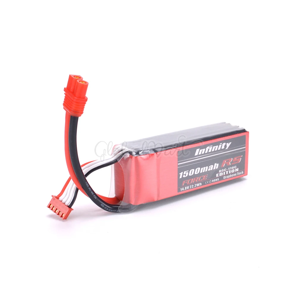 1500mah 80C-110C Перезаряжаемые Lipo Батарея Infinity 1300 мА/ч, 100C-200C/1500 мА/ч, 80C-110C 4S1P 4S 14,8 V RS FORCE EDITION для Квадрокоптер с дистанционным управлением Батарея - Цвет: 1500mah 80C-110C