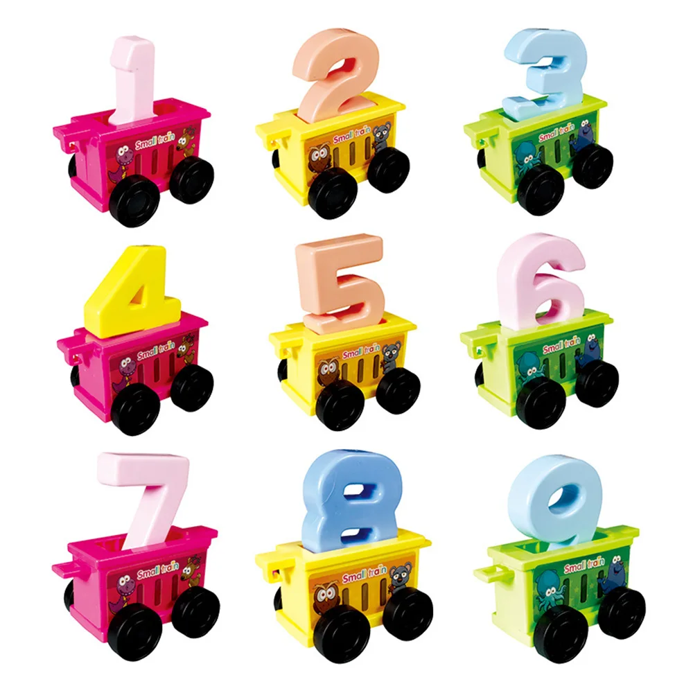 Children's Assembling Blocks Building Set Educational Learning Train Toy Building Bricks Digital Train Toy for Kids