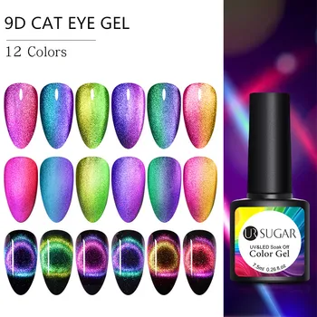 

UR SUGAR 9D Galaxy Cat Eye Nail Gel Set Chameleon Magnetic Soak Off UV/LED Nail Varnish Semi Permanent Gel varnish Kits