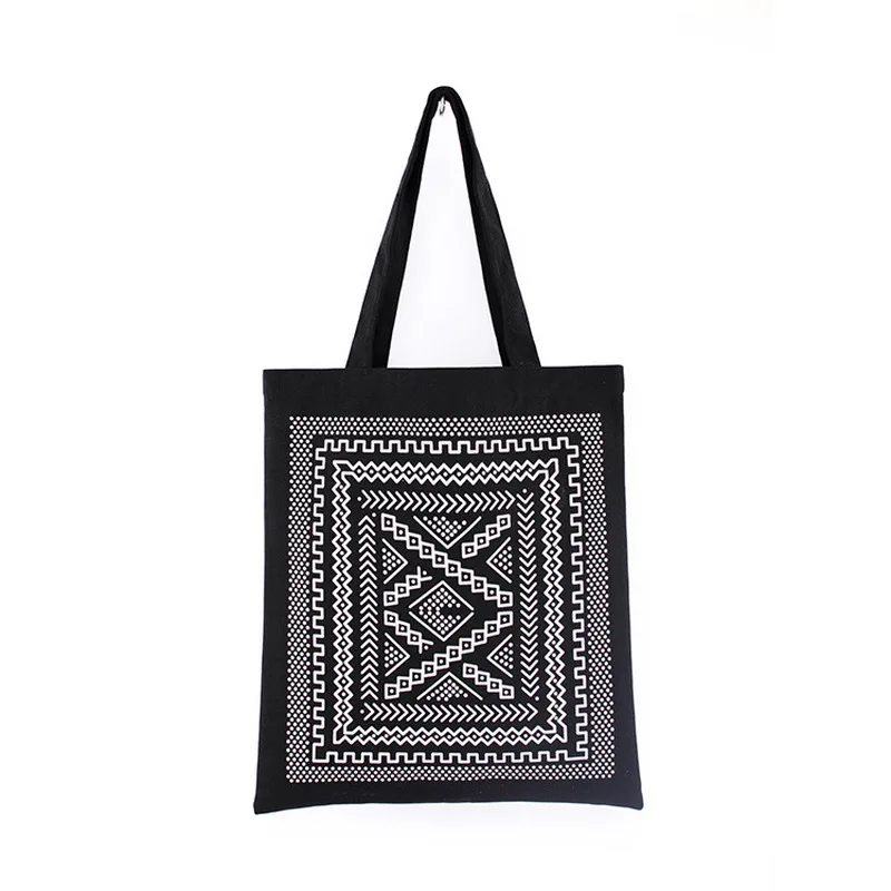 GABWE Unisex Handbags Custom Canvas Tote Bag Print Grocery Daily Use Reusable Eco Cotton Travel Casual Shopping Women Totes